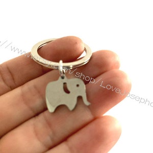 Stainless steel elephant keychain, Stainless steel elephant gifts key ring