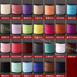 5 Meters DIY Craft Jewelry  2.7mm x 1.5mm Suede Faux Leather Cord