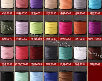 5 Meter DIY-Bastelschmuck, 2,7 mm x 1,5 mm Wildleder-Kunstlederband