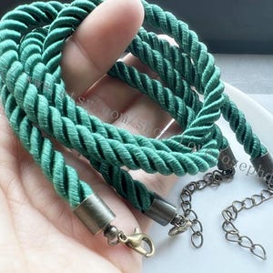 ANTIQUE BRONZE---2pcs 7-32 inch 5mm ( 52 colors can choose ) braided silk rope necklace cords