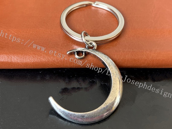 Moon Keychain,moon Gifts Key Ring - Etsy