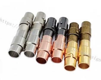 Twist Magnetic Kumihimo Clasp /safe locks-- 5sets 3-10mm Stainless steel necklace /bracelet cord connector stainless steel magnet clasps