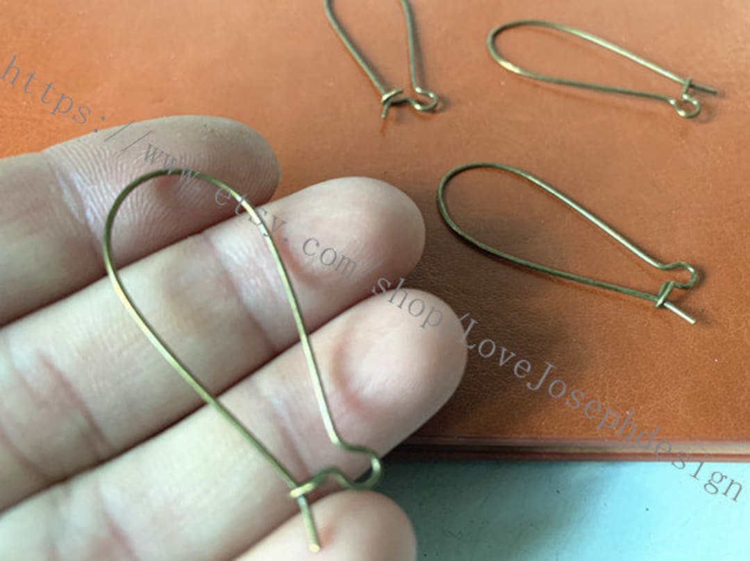 100 Ganci Per Orecchini In Ottone Bronzato 16mm - Per Creazioni Gioielli Fai Da Te - Foto 4