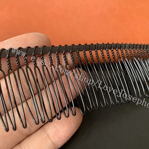2 Black plated 110mmx37mm(30 teeth) hair comb clip