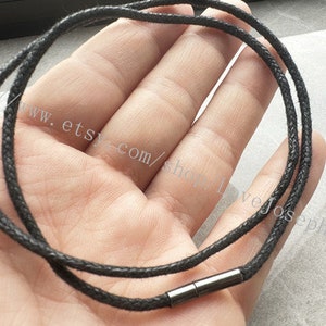 10 Uds. Cordones de collar de algodón encerado ajustables de 16-30 pulgadas y 2,0mm con cierres de aguja de bronce