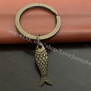 fish keychain, fish gifts key ring