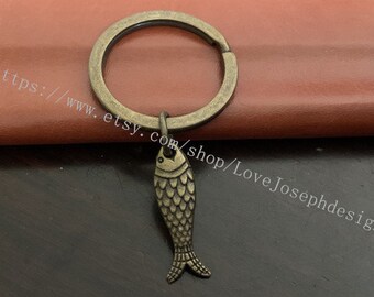 fish keychain, fish gifts key ring