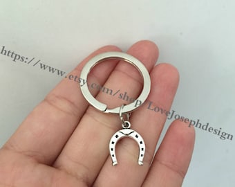 Horseshoe keychain, Horseshoe gifts key ring