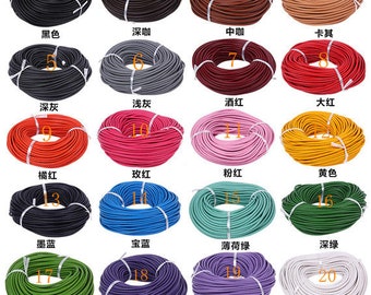 DIY Craft Jewelry 3mm round genuine braided leather cord