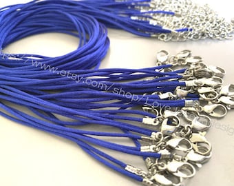 Free Ship 10Pcs Leather Braid Rope Hemp Cord For Necklace Lobster Clasp 46cm 