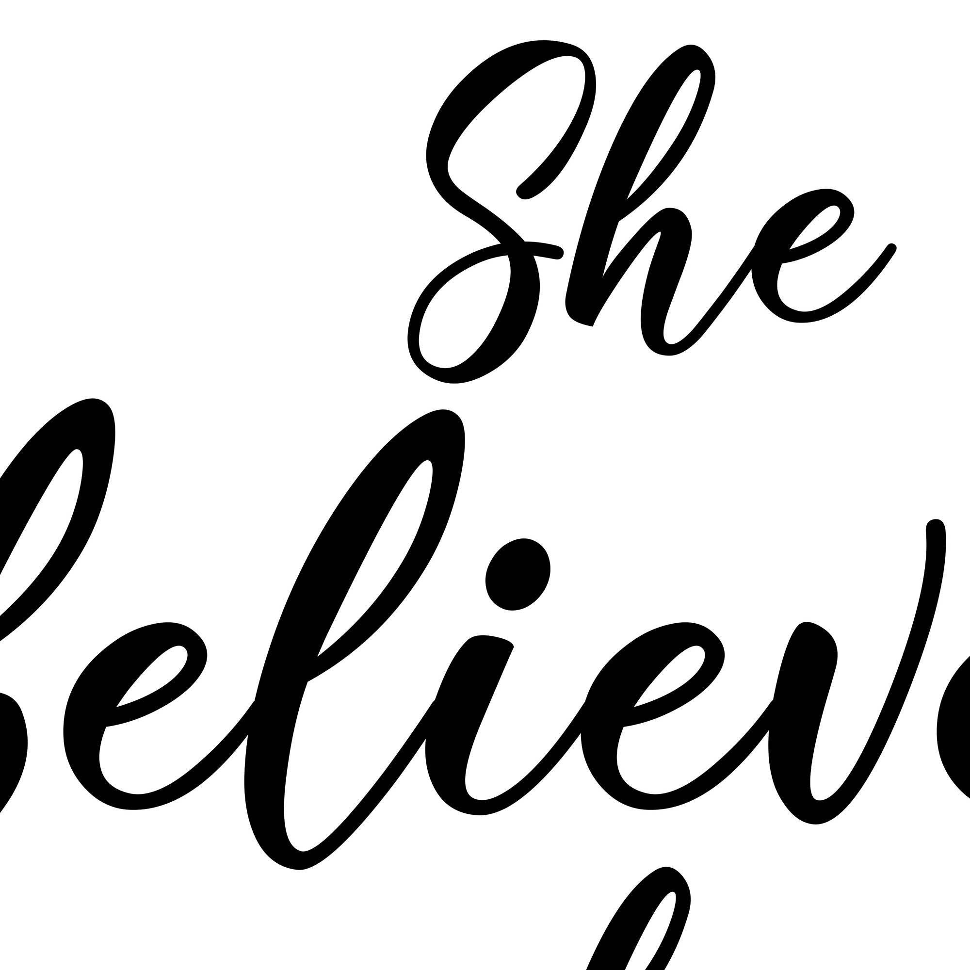 She Believed She Could so She Did, Printable Quotes, Printable Poster, Typography Print, Wall ...
