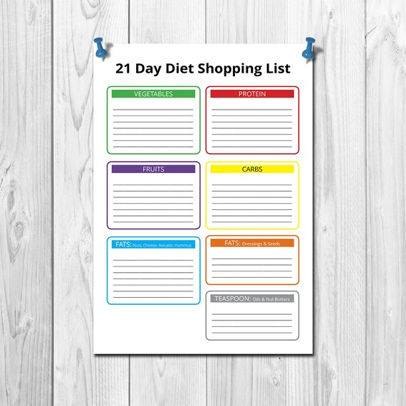 21 Day Fix Meal Plan + Grocery List #FreePrintable - Our Knight Life