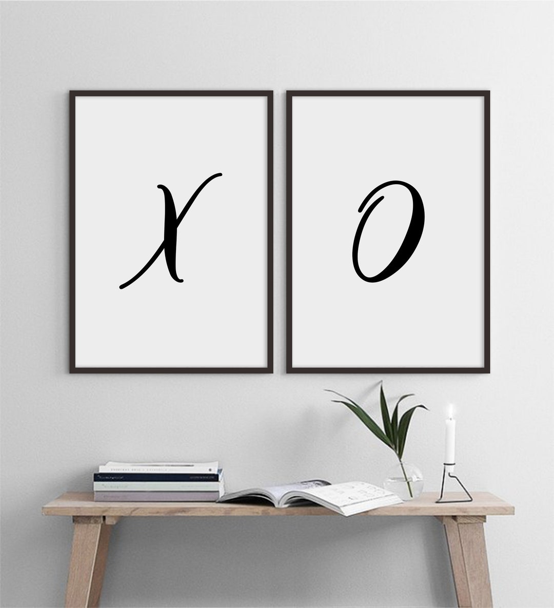 XO Print Set XO Poster Set of 2 Prints XO Wall Decor Xo Etsy