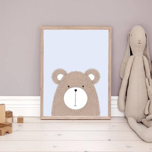 Bear print, Bear poster, Kids bear print, Kids room decor, cute bear, Nursery wall decor, Animal wall art, Nursery decor, Animals Nursery