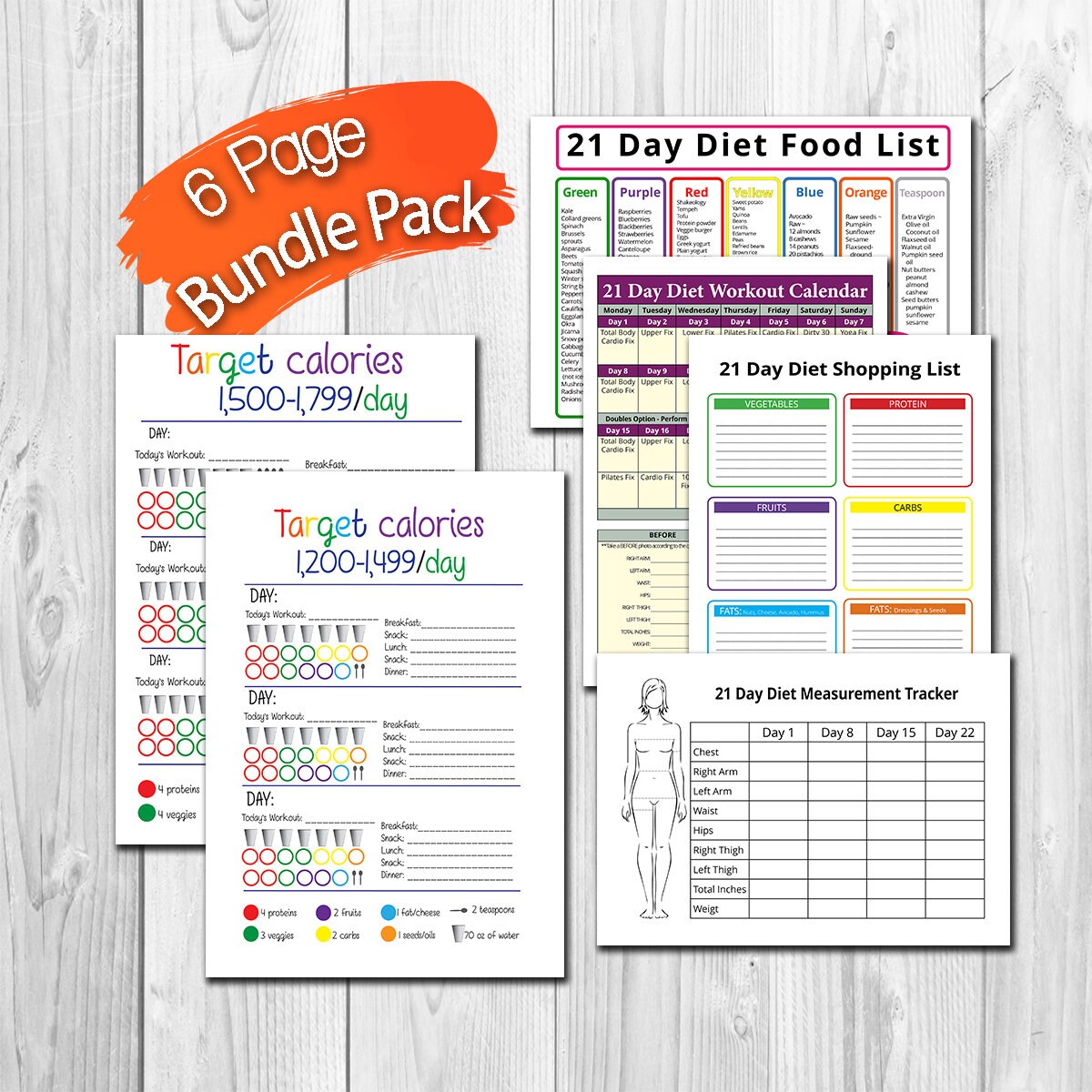 21-day-diet-calories-tracker-bundle-6-page-1500-1799-and-1200-1499-calorie-container-tracking-sheets-shopping-list-measurement-tracker-etsy for 21 Day Fix Free Printable Tally Sheets 21 Day Diet Calories Tracker BUNDLE - 6 Page, 1500-1799 and 1200-1499 Calorie Container Tracking Sheets, Shopping List, Measurement Tracker - Etsy for 21 Day Fix Free Printable Tally Sheets