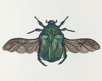 Egyptian Scarab Painting
