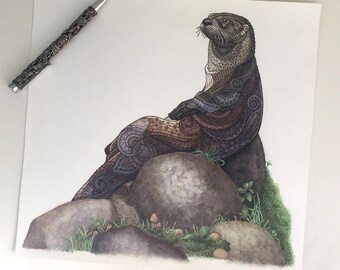 The Majestic Otter Painting