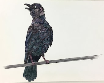 Verklempt Crow Painting