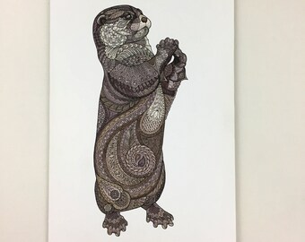 Infatuated Otter Painting