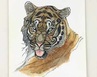 Immature Tiger Painting