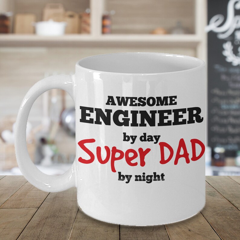 Engineer Super Dad Engineer Gifts Engineer Mug Funny Coffee Etsy - image 0