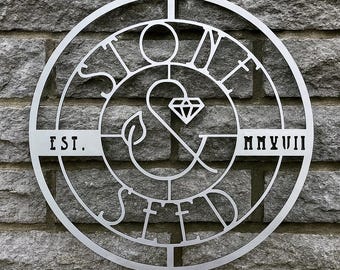 Custom Metal Business Logo Sign: Steel Commercial Signage