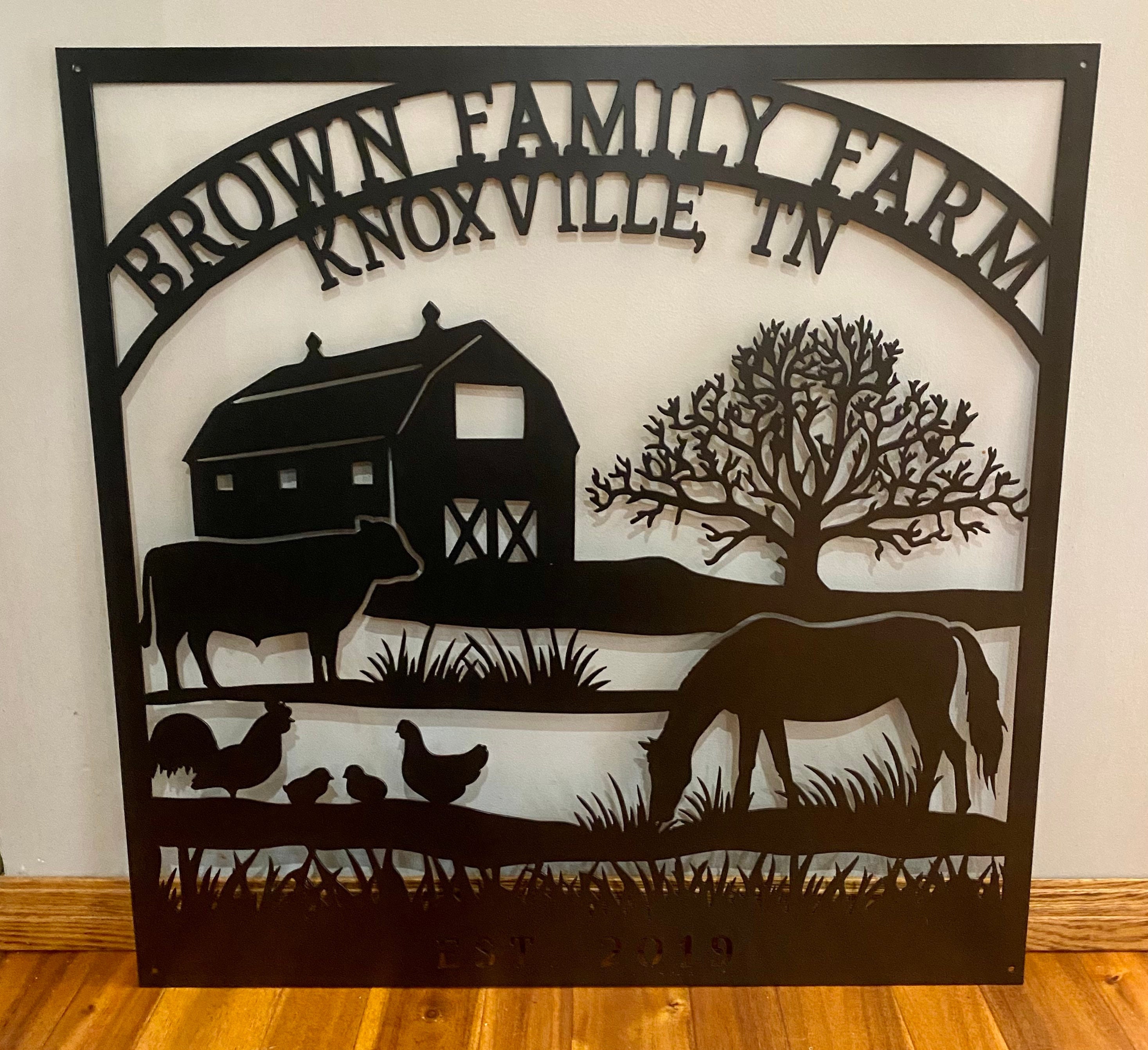 Custom Metal Farm Sign Custom Metal Ranch Sign Outdoor Etsy