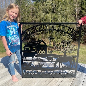 Custom Metal Farm Sign, Custom Metal Ranch Sign, Personalized Farm Sign, Outdoor Farm Sign, Farmhouse Sign, Entrance Sign, Custom Gift,