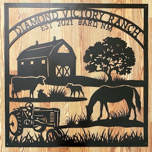 Custom Farm Sign | Outdoor Farm Sign | Outdoor Ranch Sign | Custom Metal Sign | Custom Ranch Sign | Personalized Sign