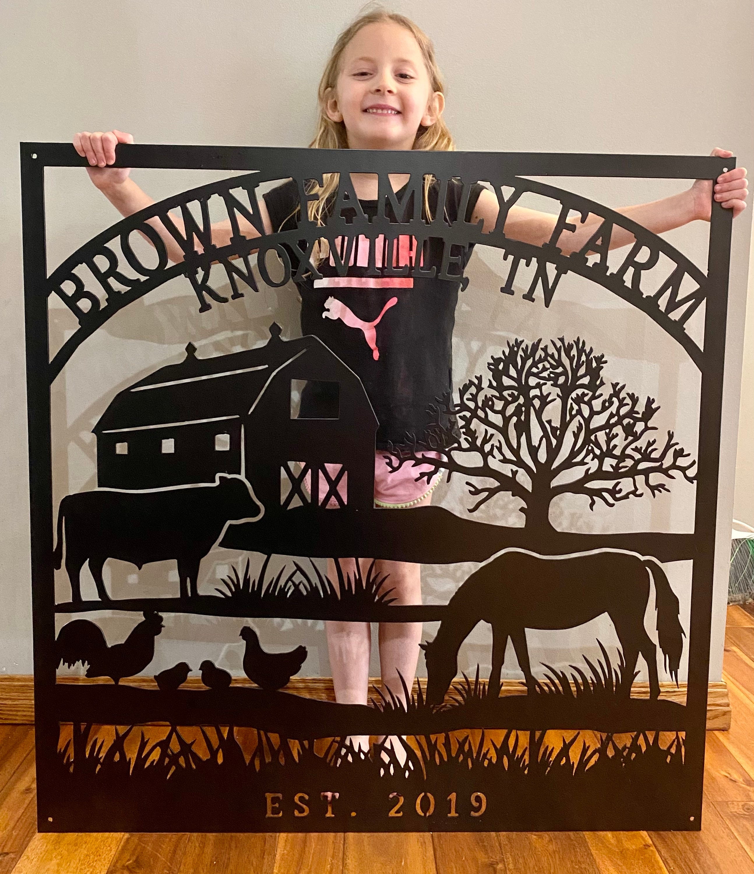Custom Metal Farm Sign: Personalized Ranch Entrance Decor - Etsy