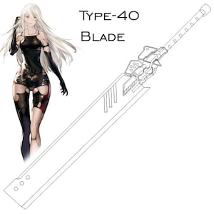 A2 Type-40 blade. Simple blueprint Nier: Automata