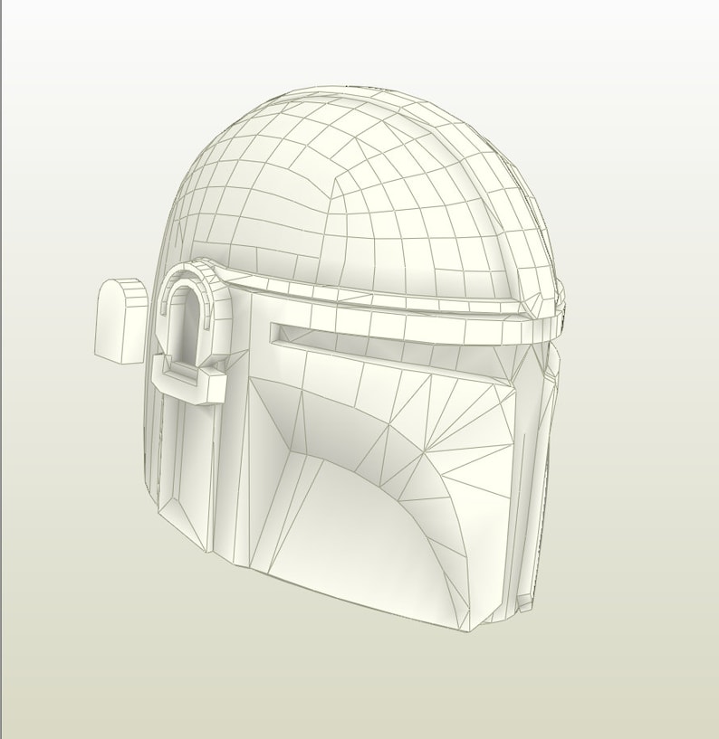 Cardboard Mandalorian Helmet Template