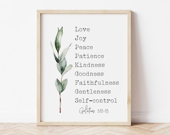 Printable Fruits of the Spirit Sign, Galatians  5 22-23