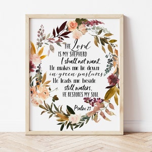 Printable Psalm 23 Wall Sign