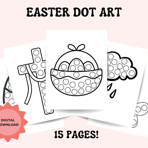 Spring Dot Marker Printable, Easter Dot Marker Worksheet, Do A Dot Marker Coloring Preschool and Daycare Activity, Spring Coloring Page
