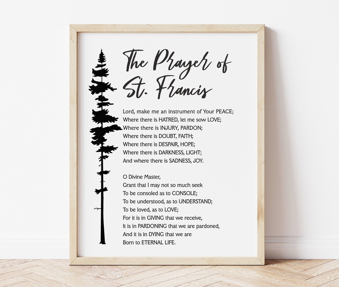 Prayer of St. Francis Printable - Etsy