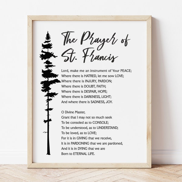 Prayer of St. Francis Printable - Etsy