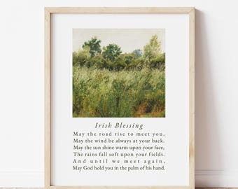 Printed Irish Blessing Wall Art
