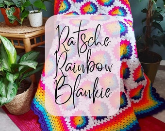 RatscheRainbowBlankie (instructions in German with photos and explanations)