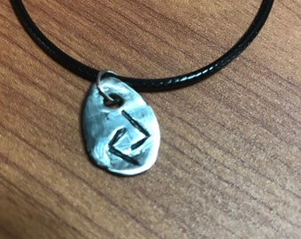 Jera Rustic Fine Silver Rune