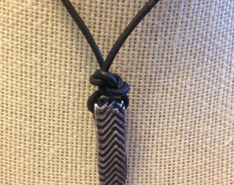 Rustic 99.9% Fine Silver Necklace, Art Clay Silver Pendant on adjustable black cord, Ready to ship