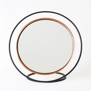 Copper Table Mirror / Illusionistic Standing Mirror / Copper Beauty Mirror image 3