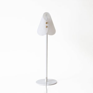 White Metal & Parchment Table Lamp / White Desk Lamp / June Lamp / Handmaid's Tale Inspired Lamp image 4