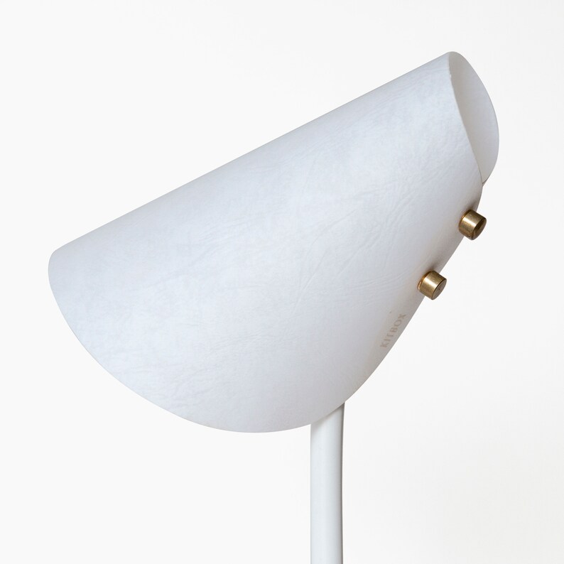 White Metal & Parchment Table Lamp / White Desk Lamp / June Lamp / Handmaid's Tale Inspired Lamp image 6