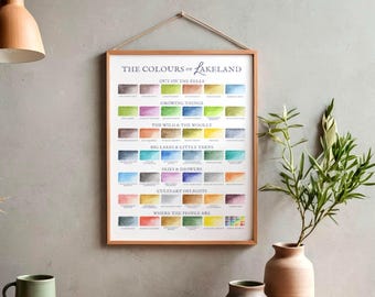 Colours of The Lake District Poster - A4 & A3 Lakeland Colour Chart