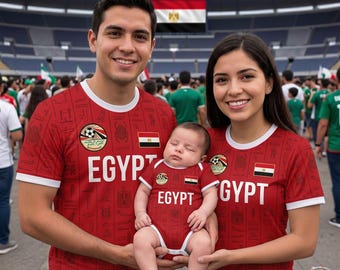 Personalized Egypt Jersey Family Shirts, Egypt Team Shirt, Game Day Tee, Africa Soccer, Egypt World Soccer 2026, Egypt Football Fan Tee