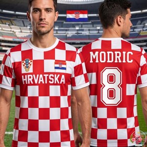 Personalized Croatia Jersey Family Shirts, Croatia National Team Jersey, Game Day Tee, Croatia World Soccer 2026, Croatia Football Fan Gifts image 3