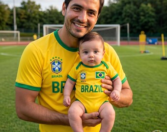 Personalized Brazil Soccer Jersey Shirts, Brazil World Soccer Shirts, Football Fan Shirt, Brazil Soccer Cup Shirts, Brazil Football Team Tee