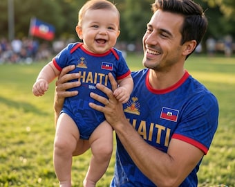 Personalized Haiti Jersey Family Shirts, Haiti National Team Jersey, Game Day Tee, Haiti World Soccer 2026, Haiti Football Fan Shirt