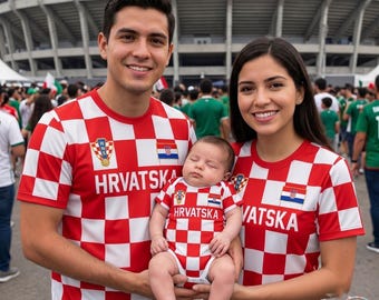 Personalized Croatia Jersey Family Shirts, Croatia National Team Jersey, Game Day Tee, Croatia World Soccer 2026, Croatia Football Fan Gifts